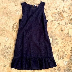 Juicy Couture A-line navy dress zipper and clasp back